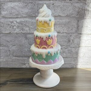 cupcakes & cashmere Pastel Cake Topper with Gold Accents